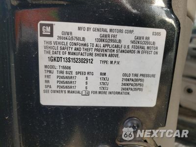 Zdjęcie 15 z 15 samochodu: 2005 GMC ENVOY VIN:1GKDT13S152302912 - miniatura