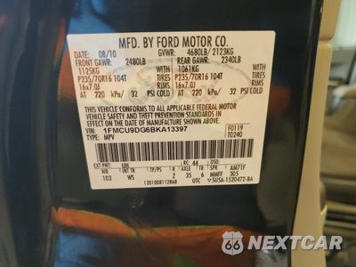 Zdjęcie 14 z 14 samochodu: 2011 FORD ESCAPE XLT VIN:1FMCU9DG6BKA13397 - miniatura