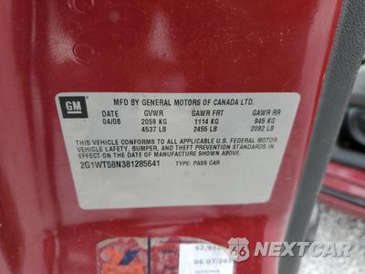 Zdjęcie 14 z 14 samochodu: 2008 CHEVROLET IMPALA LT VIN:2G1WT58N381285641 - miniatura
