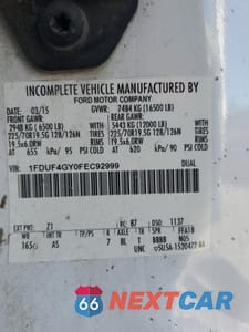 Zdjęcie 10 z 10 samochodu: 2015 FORD F450 SUPER DUTY BUCKET TRUCK VIN:1FDUF4GY0FEC92999 - miniatura