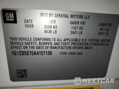 Zdjęcie 12 z 12 samochodu: 2010 CHEVROLET MALIBU 2LT VIN:1G1ZD5E70A4157108 - miniatura
