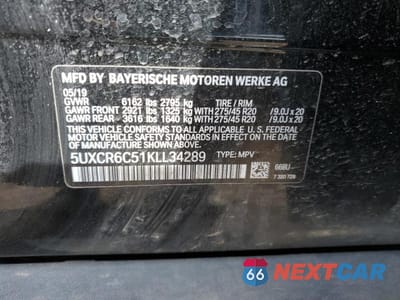 Zdjęcie 13 z 13 samochodu: 2019 BMW X5 XDRIVE40I VIN:5UXCR6C51KLL34289 - miniatura
