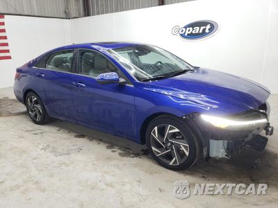 Czwarte zdjęcie samochodu z boku: 2024 HYUNDAI ELANTRA LIMITED VIN:KMHLP4DGXRU650558 - miniatura