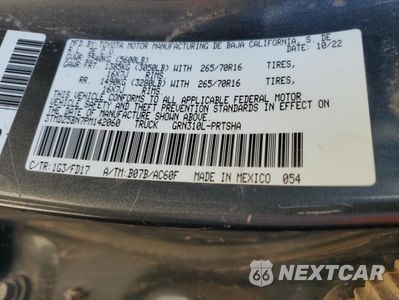 Zdjęcie 14 z 14 samochodu: 2023 TOYOTA TACOMA DOUBLE CAB VIN:3TMDZ5BN7PM142060 - miniatura
