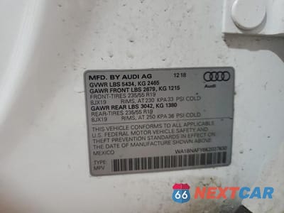 Zdjęcie 13 z 13 samochodu: 2019 AUDI Q5 PREMIUM PLUS VIN:WA1BNAFY6K2037830 - miniatura