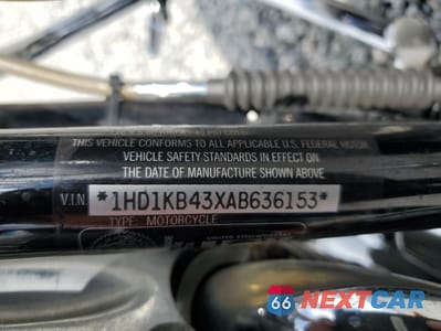 Zdjęcie 9 z 9 samochodu: 2010 HARLEY-DAVIDSON FLHX VIN:1HD1KB43XAB636153 - miniatura