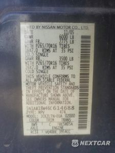 Zdjęcie 13 z 13 samochodu: 2006 NISSAN PATHFINDER LE VIN:5N1AR18W46C614688 - miniatura