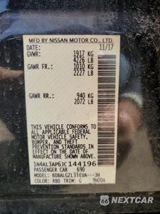 Zdjęcie 12 z 13 samochodu: 2018 NISSAN ALTIMA 2.5 VIN:1N4AL3AP6JC144196 - miniatura