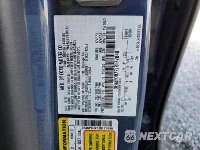 Zdjęcie 14 z 14 samochodu: 2018 FORD FUSION SE VIN:3FA6P0H77JR177840 - miniatura