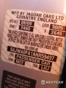 Zdjęcie 12 z 12 samochodu: 2010 JAGUAR XF LUXURY VIN:SAJWA0FA1AHR59497 - miniatura