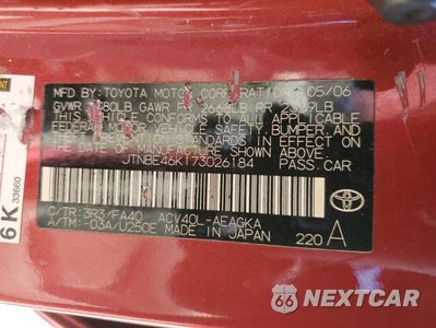 Zdjęcie 12 z 12 samochodu: 2007 TOYOTA CAMRY CE VIN:JTNBE46K173026184 - miniatura