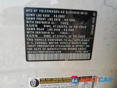 Zdjęcie 15 z 15 samochodu: 2014 VOLKSWAGEN TOUAREG V6 TDI VIN:WVGEP9BP0ED001256 - miniatura