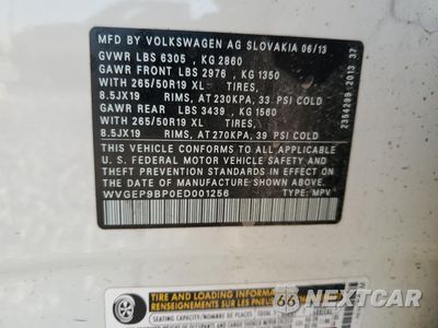 Zdjęcie 15 z 15 samochodu: 2014 VOLKSWAGEN TOUAREG V6 TDI VIN:WVGEP9BP0ED001256 - miniatura
