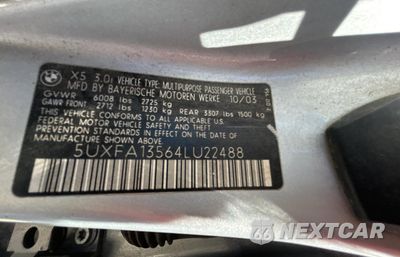 Zdjęcie 10 z 11 samochodu: 2004 BMW X5 3.0I VIN:5UXFA13564LU22488 - miniatura