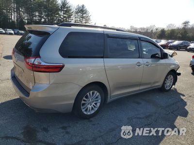 Trzecie zdjęcie samochodu z tyłu: 2017 TOYOTA SIENNA XLE VIN:5TDYZ3DC6HS819165 - miniatura
