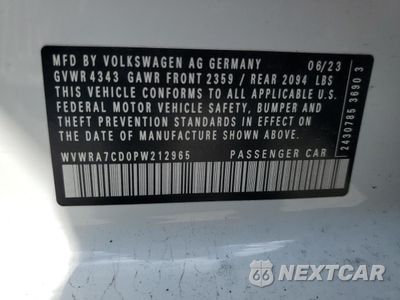 Zdjęcie 12 z 14 samochodu: 2023 VOLKSWAGEN GTI SE VIN:WVWRA7CD0PW212965 - miniatura