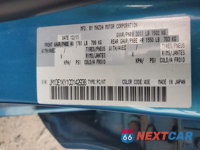 Zdjęcie 12 z 12 samochodu: 2012 MAZDA MAZDA2 VIN:JM1DE1KY1C0142938 - miniatura