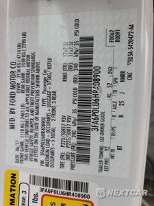 Zdjęcie 12 z 13 samochodu: 2017 FORD FUSION SE HYBRID VIN:3FA6P0LU6HR408900 - miniatura