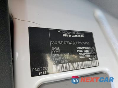 Zdjęcie 14 z 14 samochodu: 2017 MERCEDES-BENZ SPRINTER 3500 VIN:WDAPF4CB3HP555158 - miniatura