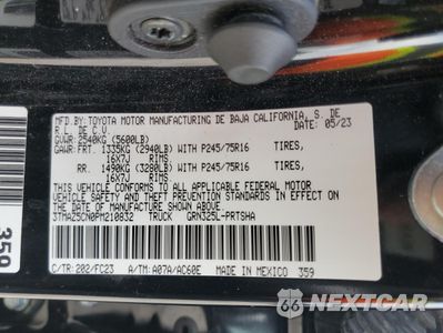 Zdjęcie 12 z 13 samochodu: 2023 TOYOTA TACOMA DOUBLE CAB VIN:3TMAZ5CN0PM210832 - miniatura
