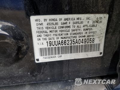 Zdjęcie 12 z 12 samochodu: 2005 ACURA TL VIN:19UUA66235A049058 - miniatura