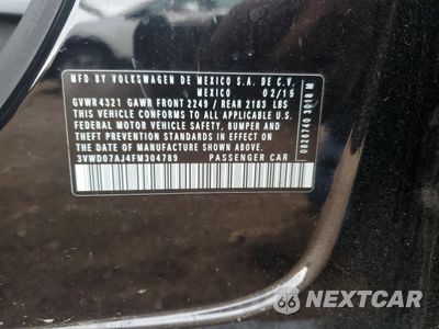 Zdjęcie 14 z 14 samochodu: 2015 VOLKSWAGEN JETTA SE VIN:3VWD07AJ4FM304789 - miniatura