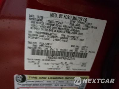 Zdjęcie 13 z 13 samochodu: 2009 FORD TAURUS X LIMITED VIN:1FMDK03W89GA03241 - miniatura