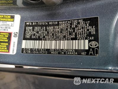 Zdjęcie 13 z 13 samochodu: 2017 TOYOTA COROLLA L VIN:2T1BURHE4HC946315 - miniatura