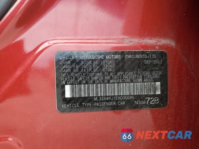 Zdjęcie 13 z 13 samochodu: 2014 MITSUBISHI MIRAGE ES VIN:ML32A4HJ1EH006685 - miniatura