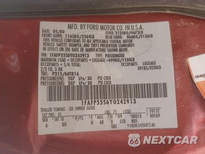 Zdjęcie 12 z 12 samochodu: 2000 FORD TAURUS SES VIN:1FAFP55S6YG242913 - miniatura