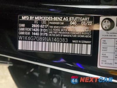 Zdjęcie 15 z 15 samochodu: 2022 MERCEDES-BENZ S 580 4MATIC VIN:W1K6G7GB9NA140383 - miniatura