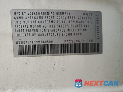 Zdjęcie 12 z 12 samochodu: 2009 VOLKSWAGEN RABBIT VIN:WVWDA71K99W080500 - miniatura