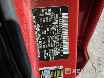 Zdjęcie 15 z 15 samochodu: 2011 HYUNDAI SANTA FE GLS VIN:5XYZGDAB3BG038393 - miniatura