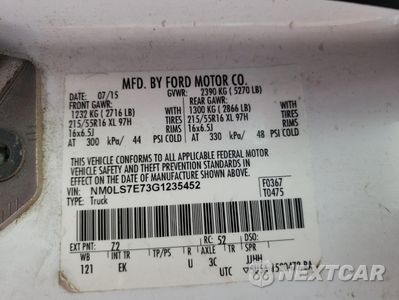 Zdjęcie 13 z 13 samochodu: 2016 FORD TRANSIT CONNECT XL VIN:NM0LS7E73G1235452 - miniatura