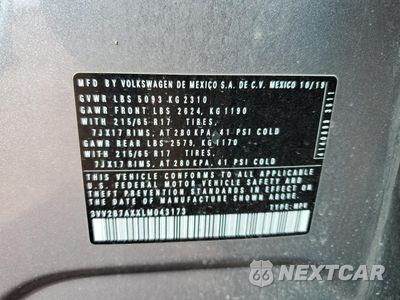 Zdjęcie 15 z 16 samochodu: 2020 VOLKSWAGEN TIGUAN SE VIN:3VV2B7AXXLM043173 - miniatura