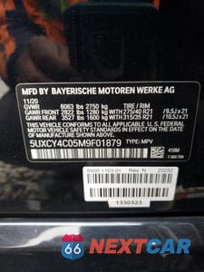 Zdjęcie 15 z 15 samochodu: 2021 BMW X6 SDRIVE 40I VIN:5UXCY4C05M9F01879 - miniatura