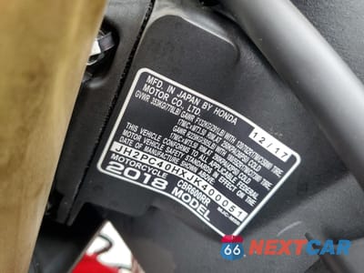 Zdjęcie 9 z 9 samochodu: 2018 HONDA CBR600 RR VIN:JH2PC40HXJK400051 - miniatura