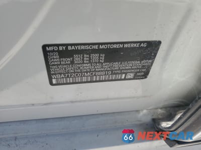 Zdjęcie 12 z 12 samochodu: 2021 BMW 740 I VIN:WBA7T2C07MCF88819 - miniatura