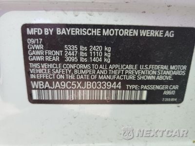 Zdjęcie 12 z 12 samochodu: 2018 BMW 530E VIN:WBAJA9C5XJB033944 - miniatura