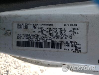 Zdjęcie 14 z 14 samochodu: 1994 TOYOTA PICKUP 1/2 TON EXTRA LONG WHEELBASE VIN:JT4VN13D8R5141636 - miniatura