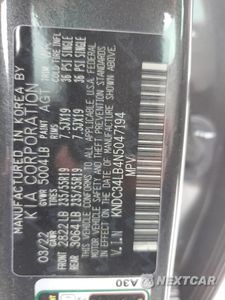 Zdjęcie 12 z 12 samochodu: 2022 KIA EV6 LIGHT VIN:KNDC34LB4N5047194 - miniatura