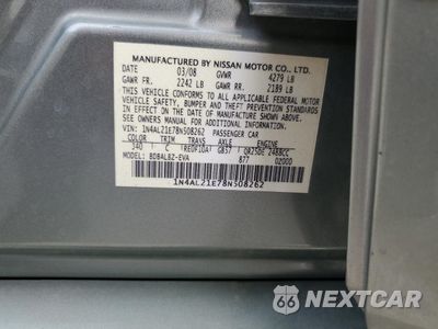 Zdjęcie 12 z 12 samochodu: 2008 NISSAN ALTIMA 2.5 VIN:1N4AL21E78N508262 - miniatura