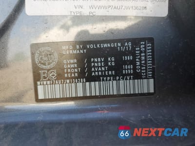 Zdjęcie 14 z 15 samochodu: 2018 VOLKSWAGEN GOLF R VIN:WVWWF7AU7JW136286 - miniatura