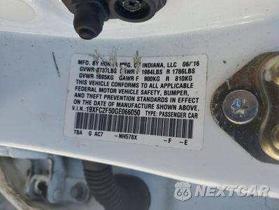 Zdjęcie 14 z 14 samochodu: 2016 HONDA CIVIC LX VIN:19XFC2F50GE066050 - miniatura