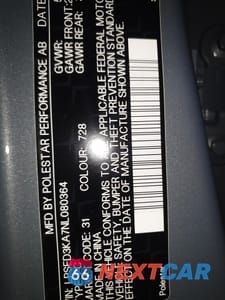 Zdjęcie 12 z 12 samochodu: 2022 POLESTAR 2 VIN:LPSED3KA7NL080364 - miniatura