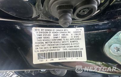 Zdjęcie 10 z 11 samochodu: 2016 HONDA CIVIC LX VIN:2HGFC2F52GH531207 - miniatura