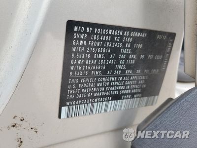 Zdjęcie 15 z 15 samochodu: 2012 VOLKSWAGEN TIGUAN S VIN:WVGAV7AX5CW580675 - miniatura