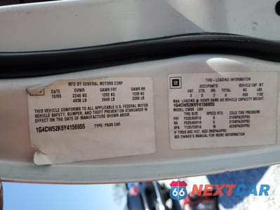 Zdjęcie 12 z 12 samochodu: 2000 BUICK PARK AVENUE VIN:1G4CW52K6Y4156955 - miniatura