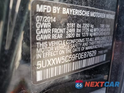 Zdjęcie 13 z 13 samochodu: 2015 BMW X4 XDRIVE35I VIN:5UXXW5C59F0E87629 - miniatura