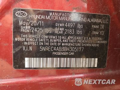Zdjęcie 12 z 12 samochodu: 2011 HYUNDAI SONATA SE VIN:5NPEC4AB3BH305177 - miniatura